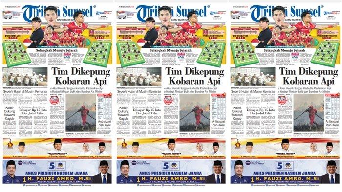 Liputan khusus Tribun Sumsel, aksi heroik Tim Satgas Karhutla di Sumsel padamkan api.