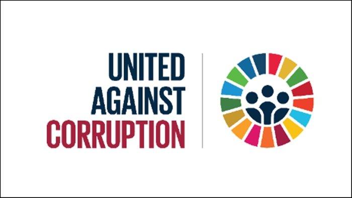 Logo resmi International Anti-Corruption Day 2024 atau Hari Anti Korupsi Sedunia 2024 versi United Nation atau PBB.