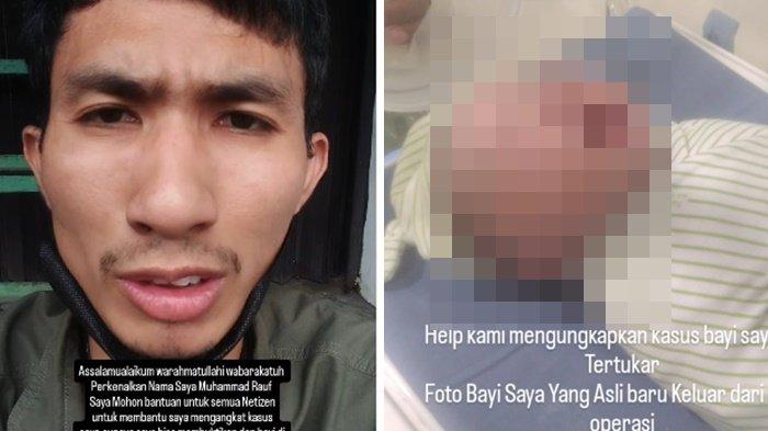 MR alias Muhammad Rauf (27) ayah bayi yang meninggal dunia sehari setelah dilahirkan istrinya merasa janggal menduga buah hatinya tertukar.