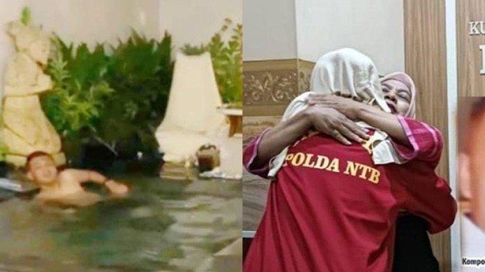 WANITA DALAM KASUS BRIGADI NURHADI0 (kiri) Momen terakhir Brigadir Muhammad Nurhadi saat berendam di kolam villa di Gili Trawangan sebelum tewas dibunuh viral di media sosial. (kanan) Kepala UPTD PPA NTB Eny Chaerany saat bertemu tersangka M di Rutan Polda NTB, Kamis (3/7/2025). Melanie Putri alias MP yang disebut merupakan teman kencan Ipda Haris Suchandra sempat dicium Brigadir Nurhadi di Villa, hingga berujung pembunuhan