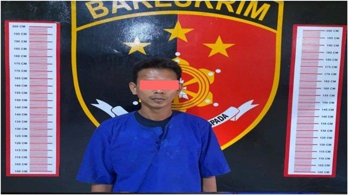 Menantu bunuh mertua di Musi Rawas diringkus polisi saat santai di rumah, Senin (26/6/2023). Tersangka Inu Arpani buron 2 hari usai membunuh, Jumat (23/6/2023) sekira pukul 23.90 WIB.