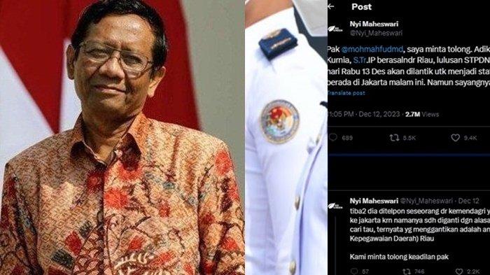 Menteri Koordinator Bidang Politik, Hukum, dan Keamanan (Menkopolhukam) RI, Mahfud MD turun tangan usai viralnya lulusan IPDN asal Riau gagal dilantik