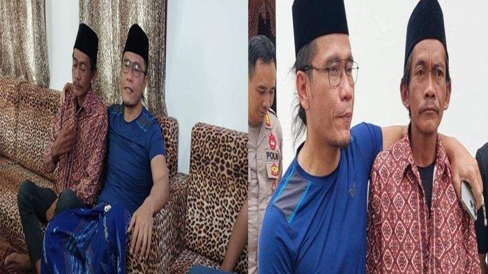 Miftah Maulana Habiburrahman atau dikenal Gus Miftah saat berbincang bersama Sunhaji di Pondok Pesantren Ora Aji, Kalasan, Kabupaten Sleman.