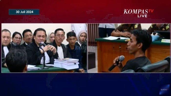 Momen haru saat Farhat Abbas menangis ketika mendengar cerita dari adik salah satu terpidana Eka Sandi, Aldi di sidang (PK) Saka Tatal di PN Cirebon