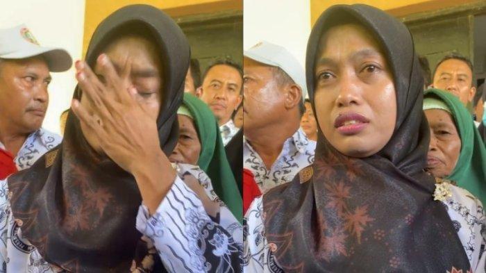 Momen haru terjadi membuat guru Supriyani tak kuasa terbendung usai vonis bebas di Pengadilan Negeri (PN) Andoolo, Konawe Selatan, Sulawesi Tenggara