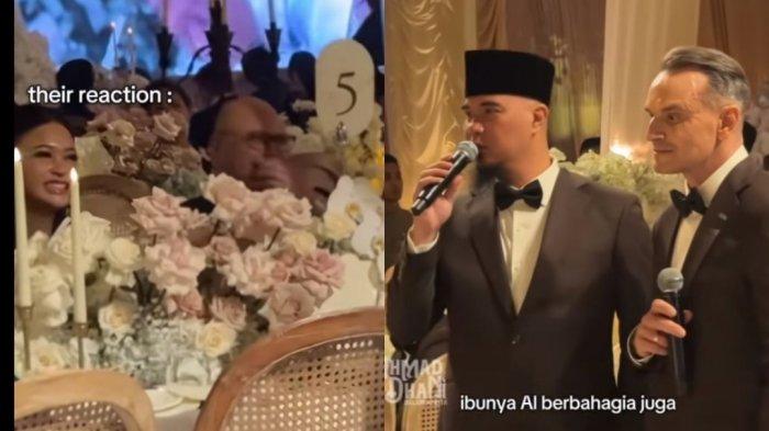 RESEPSI PERNIKAHAN AL- Musisi Ahmad Dhani mengungkap rasa bahagia melihat ibu dari anak-anaknya, Maia Estianty berbahagia dengan pernikahannya bersama Irwan Mussry.