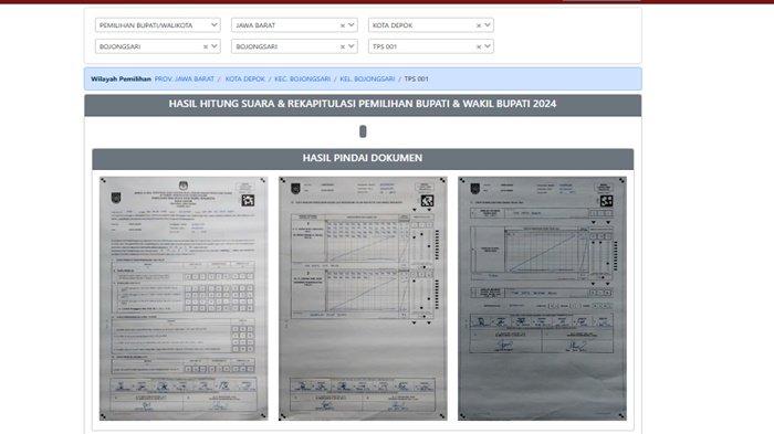 Pada TPS 01 di Bojongsari, Paslon 1 Imam Budi Hartono dan Ririn Farabi unggul meraih 215 suara, sementara Paslon 2 Supian Suri-Chandra Rahmansya meraih 96 suara.