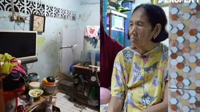 Penampakan rumah dua lantai nenek Hasnah(62) dihuni 13 orang anggota keluarga di di tengah kota Jakarta Pusat. berukuran 2x3 meter di gang sempit