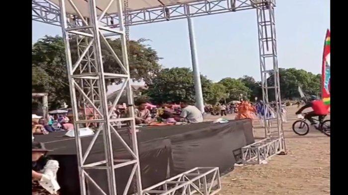 Penanggung jawab acara olahraga yang tipu warga acara jalan sehat dan sepeda gembira yang mengatasnamakan HUT Kota Yogyakarta di Alun-alun Kidul (Alkid), Minggu (6/10/2024) pagi serahkan diri.