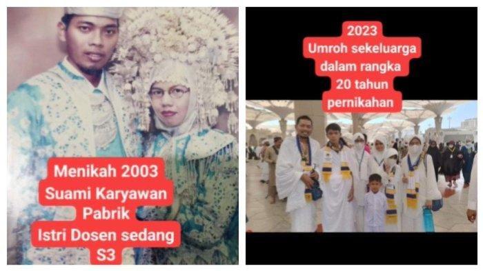 Perjalanan cinta wanita lulusan S3 yang dinikahi oleh karyawan pabrik dengan gaji Rp 800 ribu