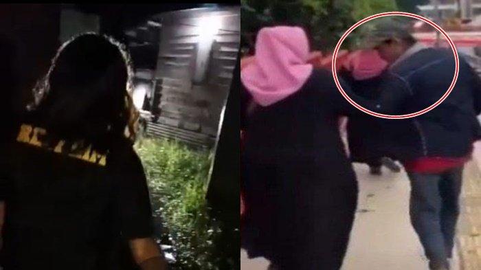 Polisi saat menggerebek diduga rumah penodong di Jembatan Ampera yang viral ancam wisatawan.