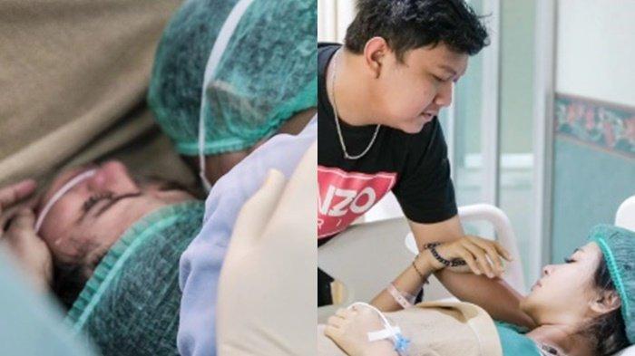 Potrer Bella Bonita melahirkan ditemani Denny Caknan.