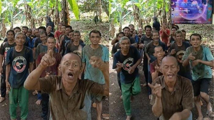 Potret Gunawan alias Sadbor bersama rekan-rekannya kala melakukan joget ayam patuk yang viral di Tiktok.