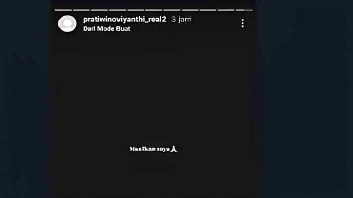 Pratiwi Noviyanthi mengucapkan permintaan maaf atas kegaduhan yang ia perbuatan menyebabkan mediasi dengan Agus berakhir buntu
