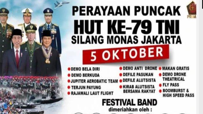 Rangkaian acara perayaan puncak HUT TNI 2024 di Monas