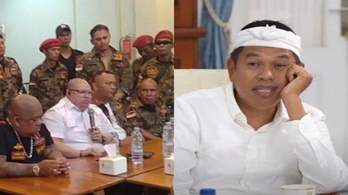 RAZMAN ULTIMATUM DEDI MULYADI. (Kiri) Tangkap layar Razman Nasution yang menjadi Juru Bicara (Jubir) Ketum Grib Jaya, Hercules memberi ultimatum kepada Dedi Mulyadi agar tak mengusik ormas GRIB, Rabu (23/4/2025). (kanan) Gubnernur Dedi Mulyadi saat menanggapi curhatan atlet peraih emas PON,