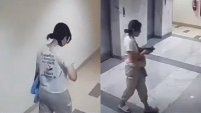 Rekaman CCTV detik-detik sebelum mahasiswi Unair ditemukan tewas.