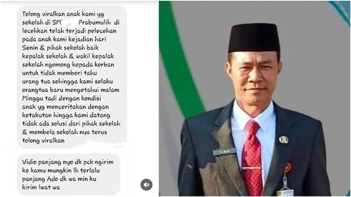 Respon Pj Walikota Prabumulih H Elman ST MM soal postingan dugaan pelecehan dialami salah satu siswa SMKN di Prabumulih, orang tua curhat di media sosial, Senin (22/1/2024).