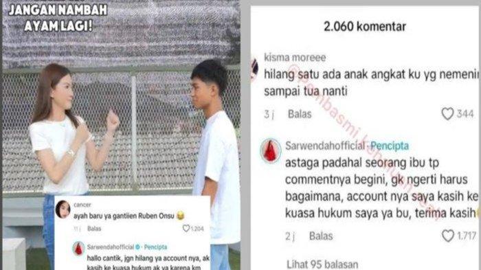 Sarwendah joget TikTok bareng Betrand Peto disorot.