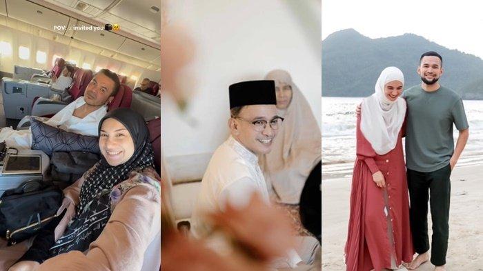 ARTIS NAIK HATI- (KIRI) Irish Bella dan suami, (tengah) Ruben Onsu, (kanan) Teuku Wisnu dan Shireen Sungkar. Sejumlah artis calon jemaah haji yang sudah mendaftar lewat jalur visa Furoda tahun 2025 terancam gagal berangkat. Kimberly pastikan batal tahun ini