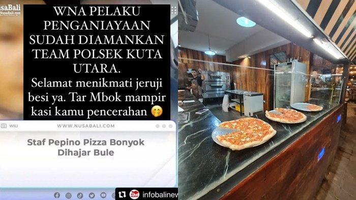 Seorang karyawan restoran di Bali, I Putu Sudarma jadi korban penganiyaan dua WNA. babak belur dihajar dua pria bule di tempat kerjanya