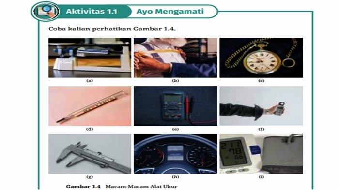 Soal IPA Kelas 10 Halaman 4 Kurikulum Merdeka, Macam Alat Ukur.