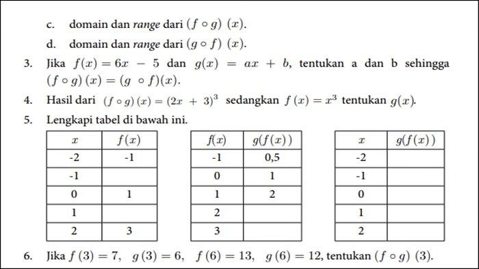 Soal nomor 2, 3, 4, 5 dan 6 Matematika Kelas 11 SMA Halaman 30 Kurikulum Merdeka, Latihan 1.4.