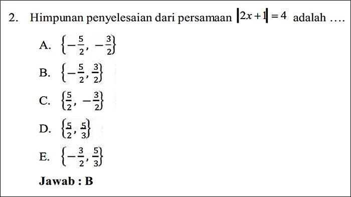 SOAL 2 UJIAN MATEMATIKA - Soal nomor 2 Ujian Matematika Kelas 12 SMA SMK Kurikulum Merdeka dan Kunci Jawaban.