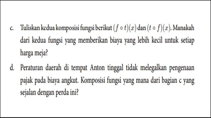 Soal nomor 9 butir c,d Matematika Kelas 11 SMA Halaman 30 Kurikulum Merdeka, Latihan 1.4.