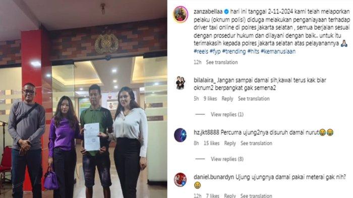 Sopir taksi online lapor polisi dipukul diduga oknum polisi.
