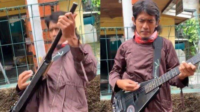 Sosok pengamen bernama Andi Irama ngefans dengan Rhoma Irama sampai ikuti gaya