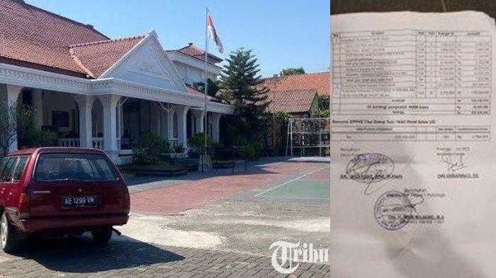 Suasana SMPN 1 Ponorogo yang minta sumbangan Rp1,6 juta untuk membeli mobil, komputer serta alat musik, Jumat (29/9/2023)