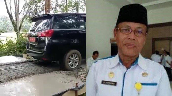 Lewati Jalan Cor Masih Basah, Kadispora Lubuklinggau Ngaku Sudah Seizin Tukang