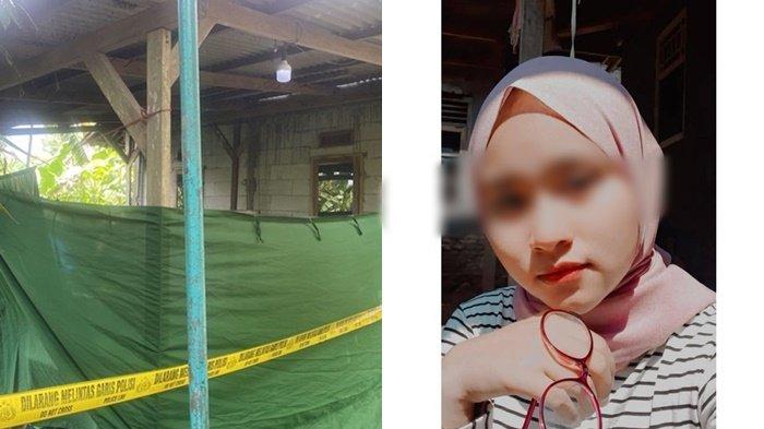 PEGAWAI BANK KELILING DIBUNUH- Kolase (kiri) Lokasi kerangka di dalam septic tank rumah Sunardi (43), pelaku pembunuhan wanita pegawai bank keliling, Sri Pujayanti (22) di Kampung Cikoronjo, Desa Sindangmulya, Cibarusah, Kabupaten Bekasi. (kanan) potret Sri Pujianti semasa hidup dibagikan di Facebook pada Selasa, (4/2/2025). Sunardi (43) membunuh Pegawai bank keliling wanita, Sri Pujianti dengan mencerik leher dan menariknya ke dalam rumah, kesal ditagih utang Rp3 juta