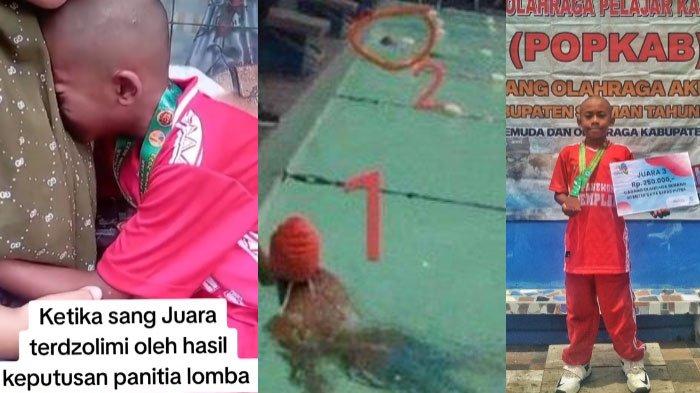 Tangis Egi Bocah Ikut Lomba Renang di Sleman Dicoret Juara 2, Merasa Dicurangi