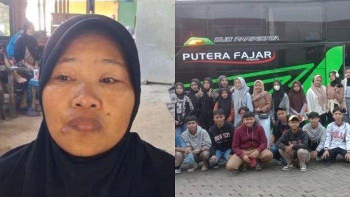 Tangis Rosdiana, ibunda Mahesya Putra pelajar SMK Lingga Kencana yang tewas kecelakaan bus di Subang.