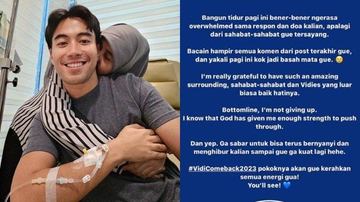 Tangis Vidi Aldiano ungkap pesan menyentuh usai banjir doa terkait kesembuhannya.