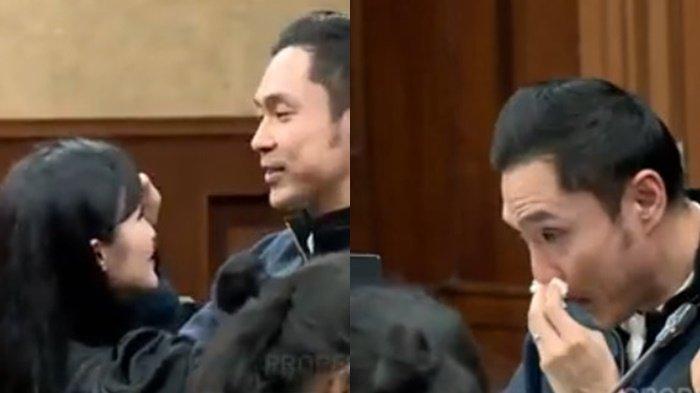 Terdakwa kasus korupsi PT Timah, Harvey Moeis tak kuasa menahan tangis mendengar kabar anaknya mencari keberadaannya, Sandra Dewi terpaksa bohong
