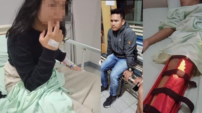 Teuku Rifnu Wikana menyebutkan, anak dan keponakannya yang menjadi korban kecelakaan mengalami luka, termasuk patah tulang.