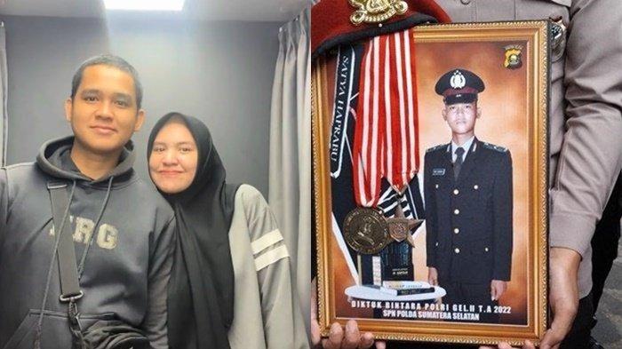 Tita (22), kekasih Bripda Faras Nahbah Atallah atau Briptu Anumerta Faras, anggota Polres Lahat harus menerima kenyataan sang polisi tewas diserang saat menangkap bandar narkoba.