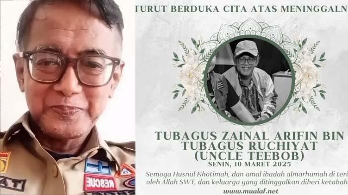 UNCLE TEEBOB MENINGGAL DUNIA - Tubagus Zainal Arifin alias Uncle Teebob (55) meninggal dunia pada Senin (10/3/2025). Uncle Teebob mengembuskan napas terakhir di RSUD Kota Bogor setelah kondisinya terus menurun dan tak sadarkan diri.