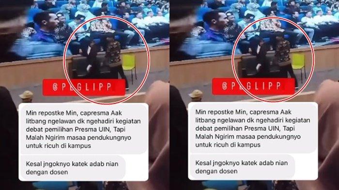 Kericuhan saat ajang debat Capresma UIN Raden Fatah Palemban.