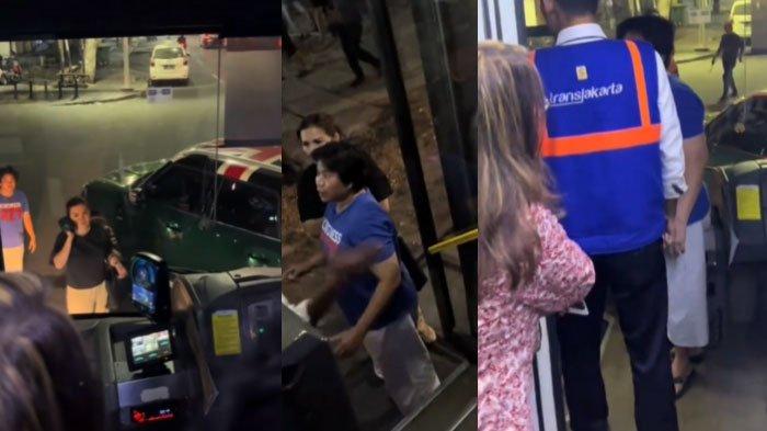 Viral Ibu Ibu Hadang Trans Jakarta Usai Mobilnya Disenggol, Penumpang Geram Perjalanan Dihentikan