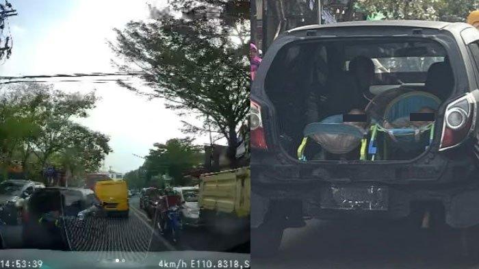 Viral Mobil Bawa 2 Bayi Tidur di Bagasi Tanpa Pintu, Aksi Pengendara Tuai Kecaman Netizen