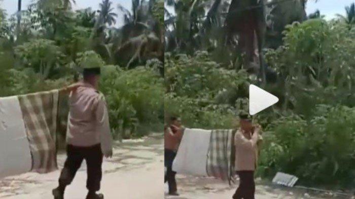 Viral polisi di Riau yang jalan 3 KM menandu ibu melahirkan karena tak ada ambulan