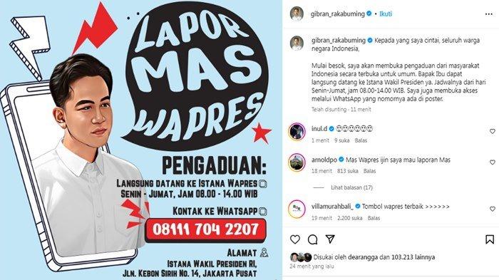 Wapres RI Gibran Rakabuming Raka Buka Layanan Pengaduan di Istana Wapres