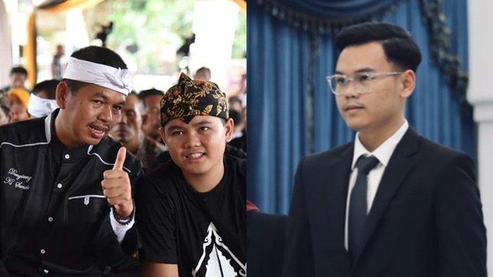 ANAK DEDI MULYADI. Potret (kiri) Yudistria Manunggaling Rahmaning Hurip bersama sang ayah saat Nonton sayembara dalang nonoman rancage, (13/10/2016). (kiri) Yudistria saat mendampingi ibunda, Anne Ratna Mustika pelantikan Pj Bupati Purwakarta Benni Irwan, Rabu 20 September 2023 putra kedua Gubernur Jawa Barat Dedi Mulyadi jarang tersorot publik diketahui jabat Ketua Angkatan Muda Partai Golkar