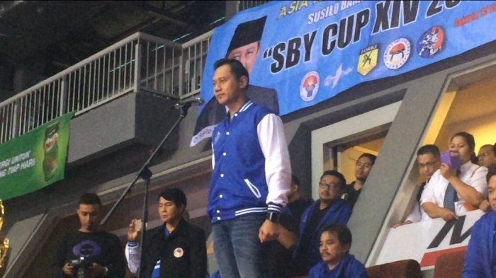Agus Yudhoyono saat membuka Asia Karate Championship SBY Cup XIV di Kelapa Gading, Jakarta Utara, Sabtu (25/2/2017).