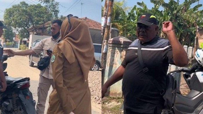 Aksi oknum warga tolak jalan di perbaiki hingga cekcok dengan Kades.