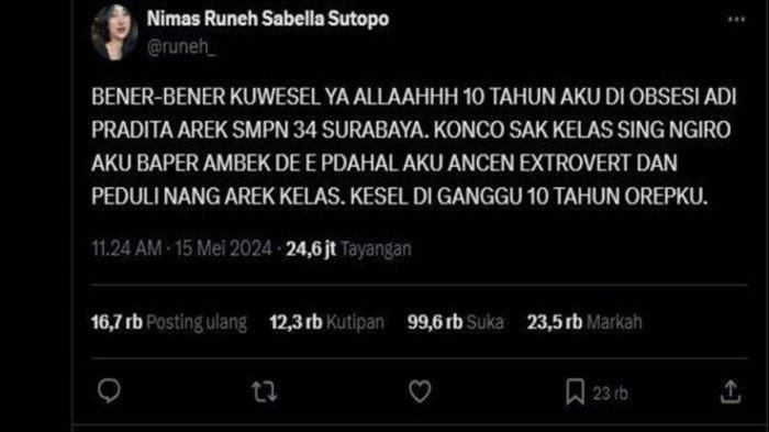 Curhat Nimas diteror teman SMP 10 tahun. Berawal dari memberi uang Rp5 ribu untuk jajan karena diduga pelaku tak pernah ke kantin.